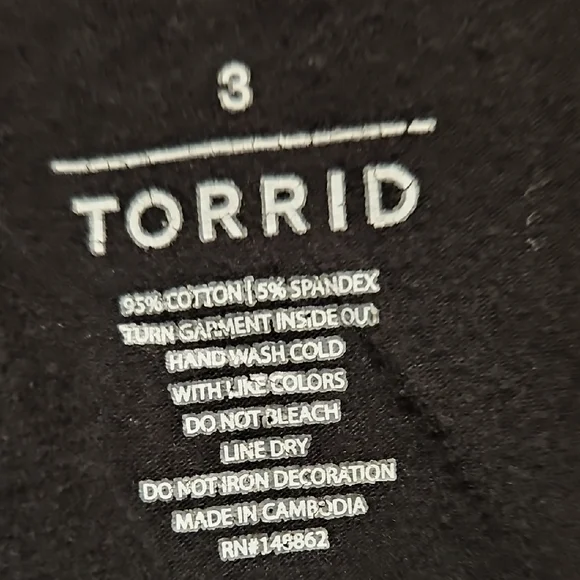 torrid Black Leggings with Side Stud Trim - Picture 6 of 6